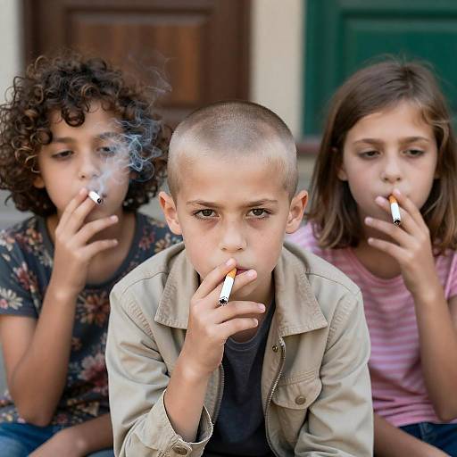 Candid Portrait of Smoky Childhood Moments