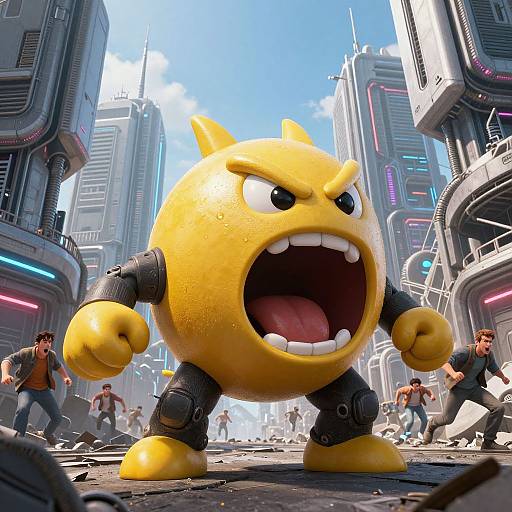 Angry Giant 3D Pacman Comic Cover