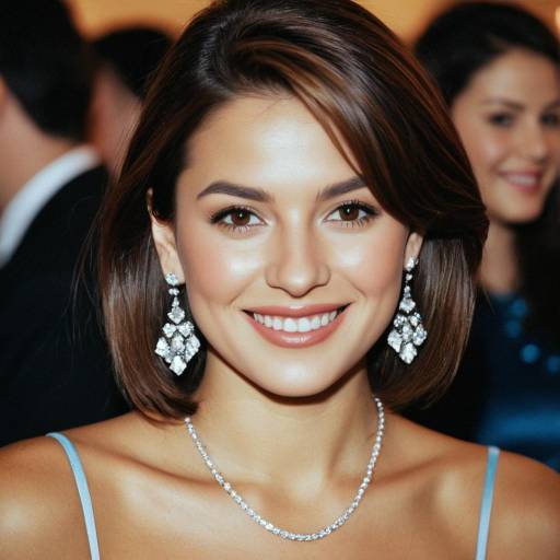 Smiling Woman in Elegant Jewelry