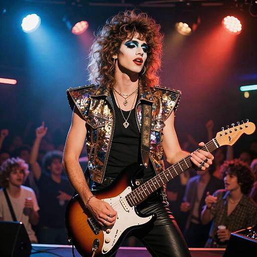 80's Glam Rock Stage Performance