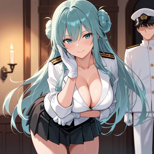 Confident Admiral in Candlelit Ambiance