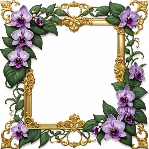 Elegant Vintage Baroque Floral Frame