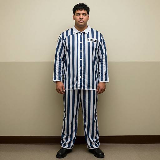 Realistic Plus Size Male Offender Portrait