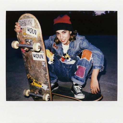 Gritty Polaroid Portrait of Intersex Skateboarder