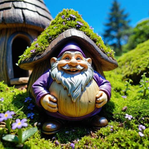 Smiling Gnome with Acorn House