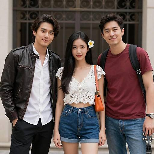 Casual Trio in Ornate Setting