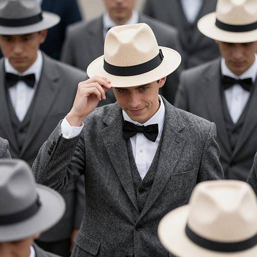 Elegant Young Man in Tweed Attire