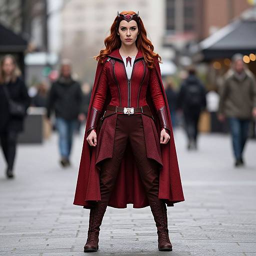Scarlet Witch Inspired Red Cloak Costume