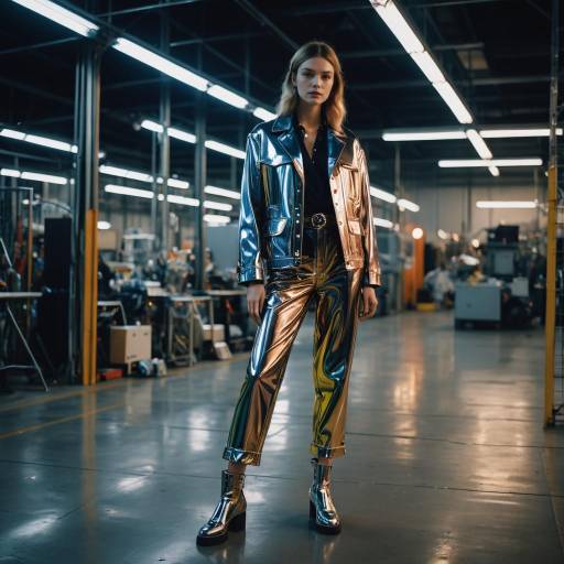 High Fashion Portrait in Industrial Setting