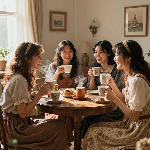 Cozy Vintage Girls' Gathering