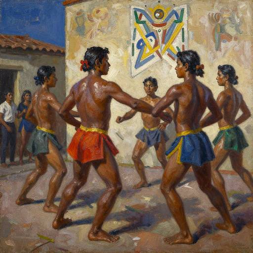 Diego Rivera Style Cape Dancers