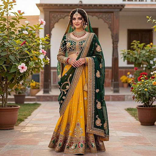 Elegant Kashmiri Bride at Sunrise