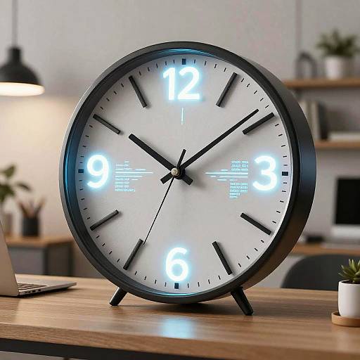 Futuristic AI Analog Clock Design
