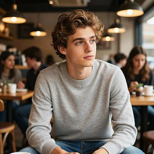 Casual Cozy Café Portrait