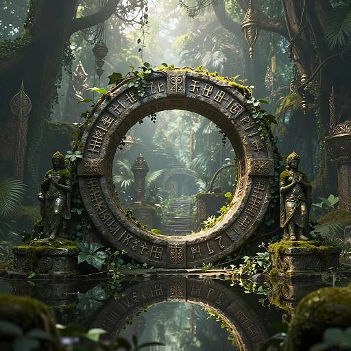 Enchanted Weathered Stone Ring Ruins