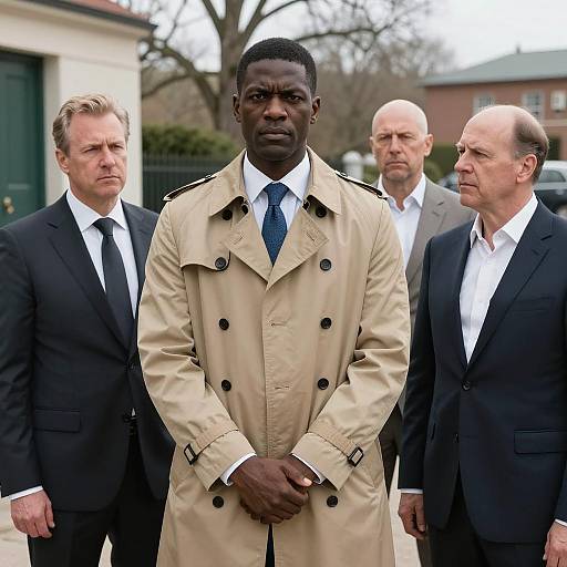 Four Men in Outdoor Group Portrait