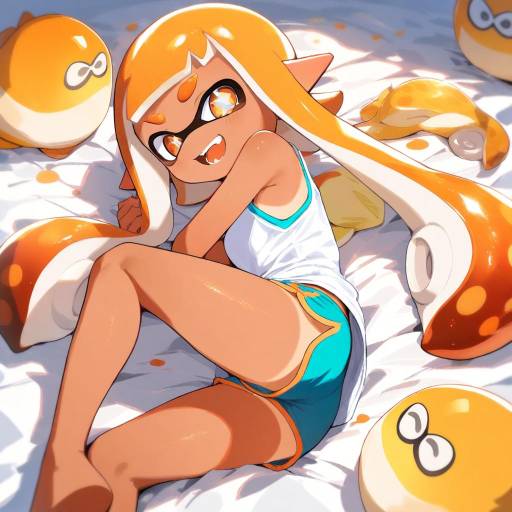 Vivacious Inkling Girl with Tentacle Hair