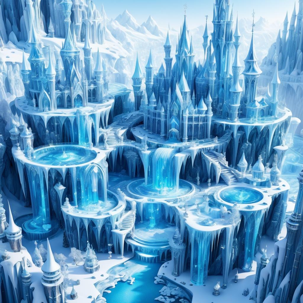 Enchanting Aerial View of Ice Kingdom