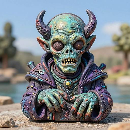 Vulturous Zombie Claymation Sculpture