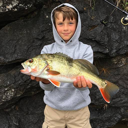 Young Angler with Giant Fish Portrait