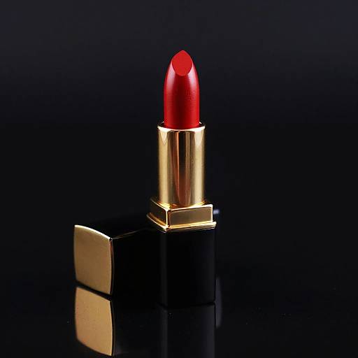 Glossy Red Lipstick with Gold Casing