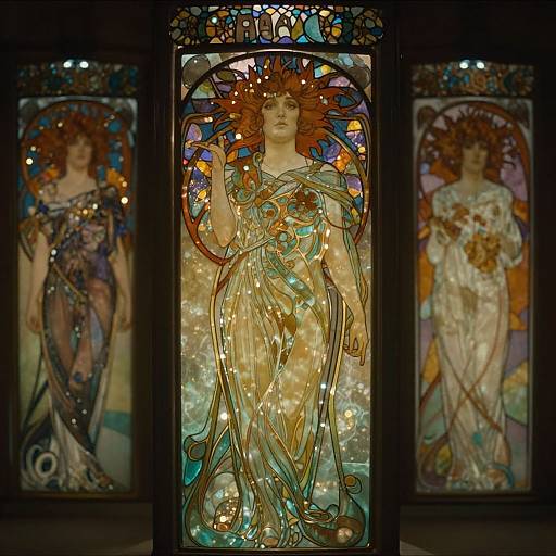 Cinematic Art Nouveau Film Still