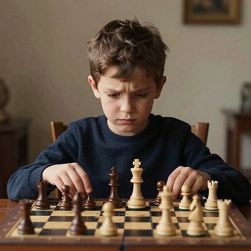 Rembrandt-Style Child Chess Prodigy Portrait
