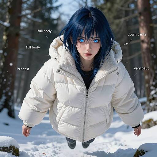 Oversized White Shearling Winter Outfit