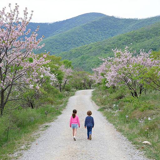 Chagall-Inspired Children in Nature