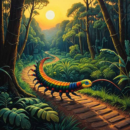 Surreal Centipede Trekking at Sunset Surreal Centipede Trekking at Sunset