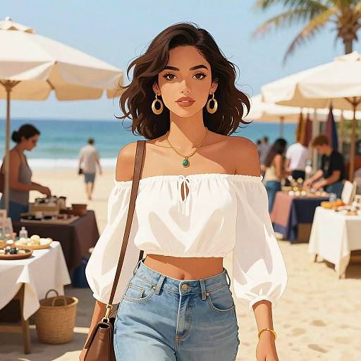 Bohemian Woman at Seaside Flea Market