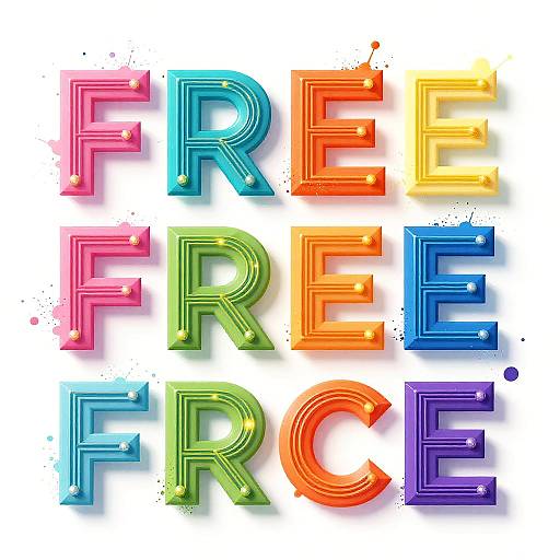 Colorful Digital Word Art Canvas