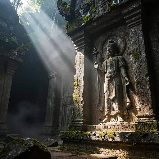 Ancient Soul Scripts on Cliffside Temple