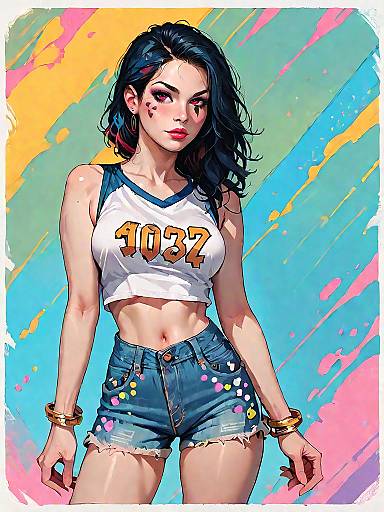 Stylish Young Woman in Casual Summer Outfit