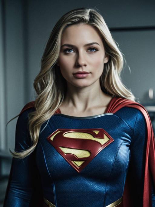 Woman in Supergirl Costume Portrait