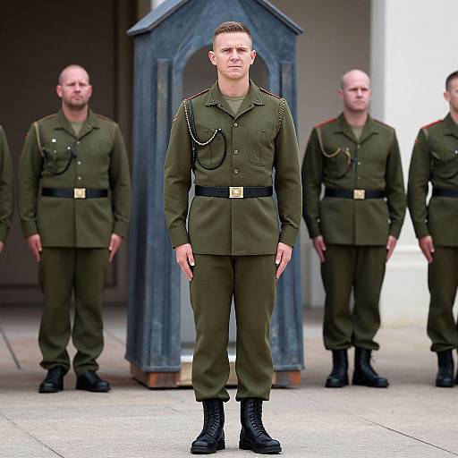 Man in Military Uniform Guard