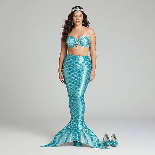Plus Size Mermaid Costume Ensemble
