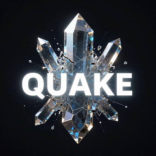 Quake Logo as Crystalline Energy Shards