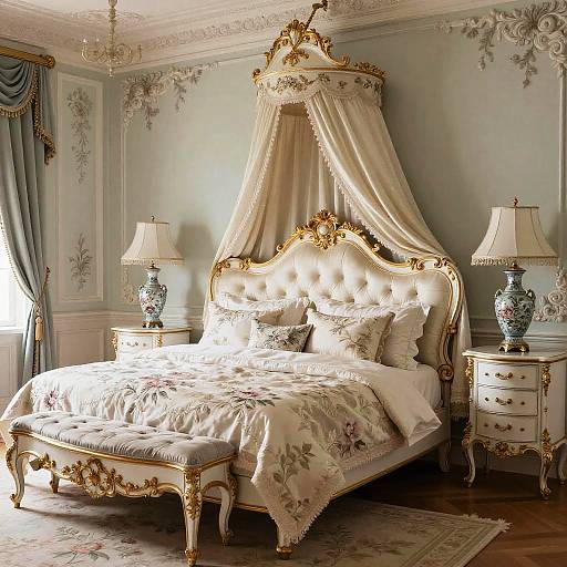 Opulent Rococo Bedroom Aesthetic