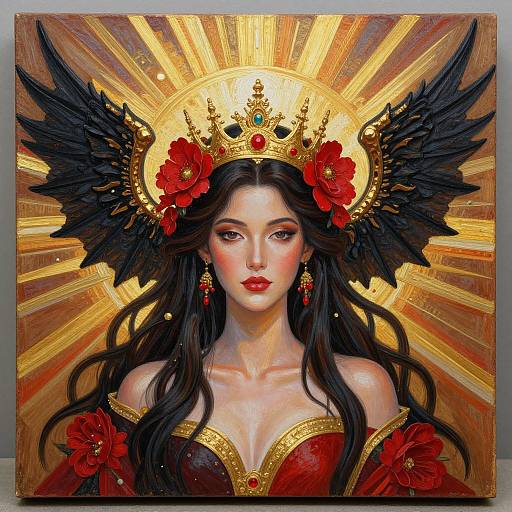 Radiant Woman with Dragon Wings