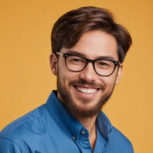 Smiling Man Wearing Glasses