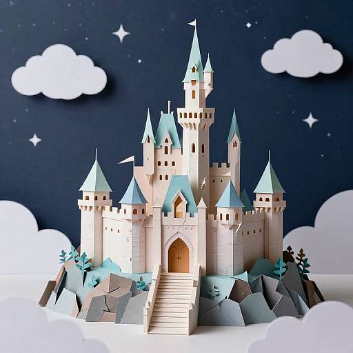 Intricate Papercraft Fantasy Castle