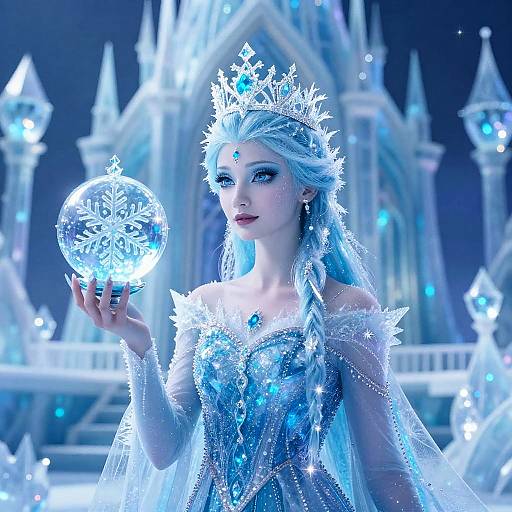 Enchanted Ice Queen in Glittering Palace