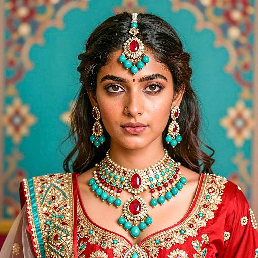 Vibrant Portrait of South Asian Elegance