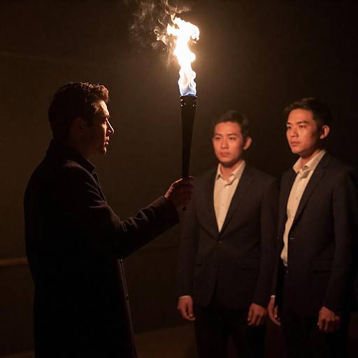 Mysterious Meeting in Dim Light