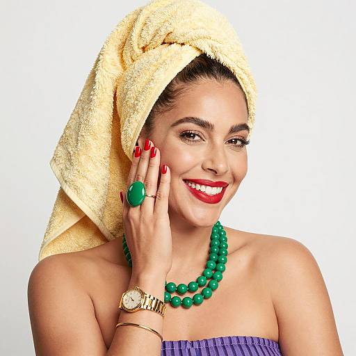 Vibrant Portrait of a Smiling Woman