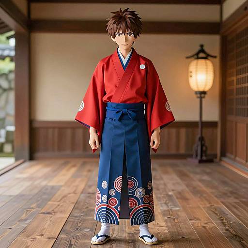 Photo-Realistic Anime Boy in Kimono