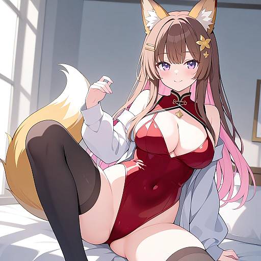 Illustration of Annytf, indie virtual youtuber in the style of Jyt