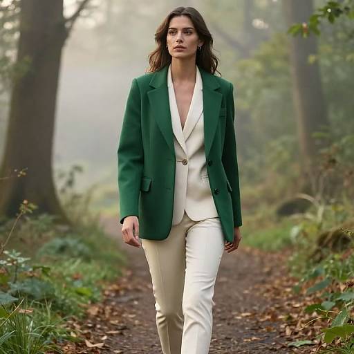 Forest Green Coat Suit at Sunrise