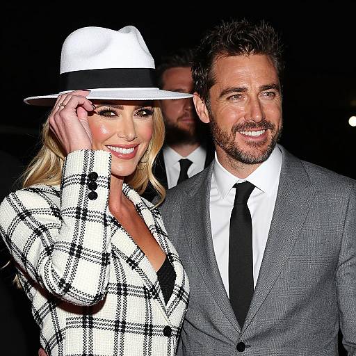 Joyful Couple Portrait in Stylish Attire